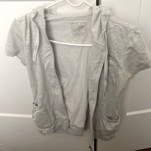 Gray short sleeved hoodie✨